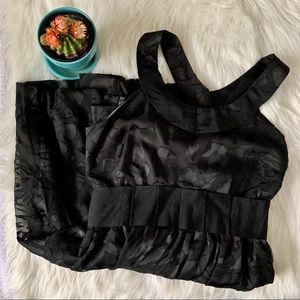 TWENTY ONE raised pattern lace party midi LBD